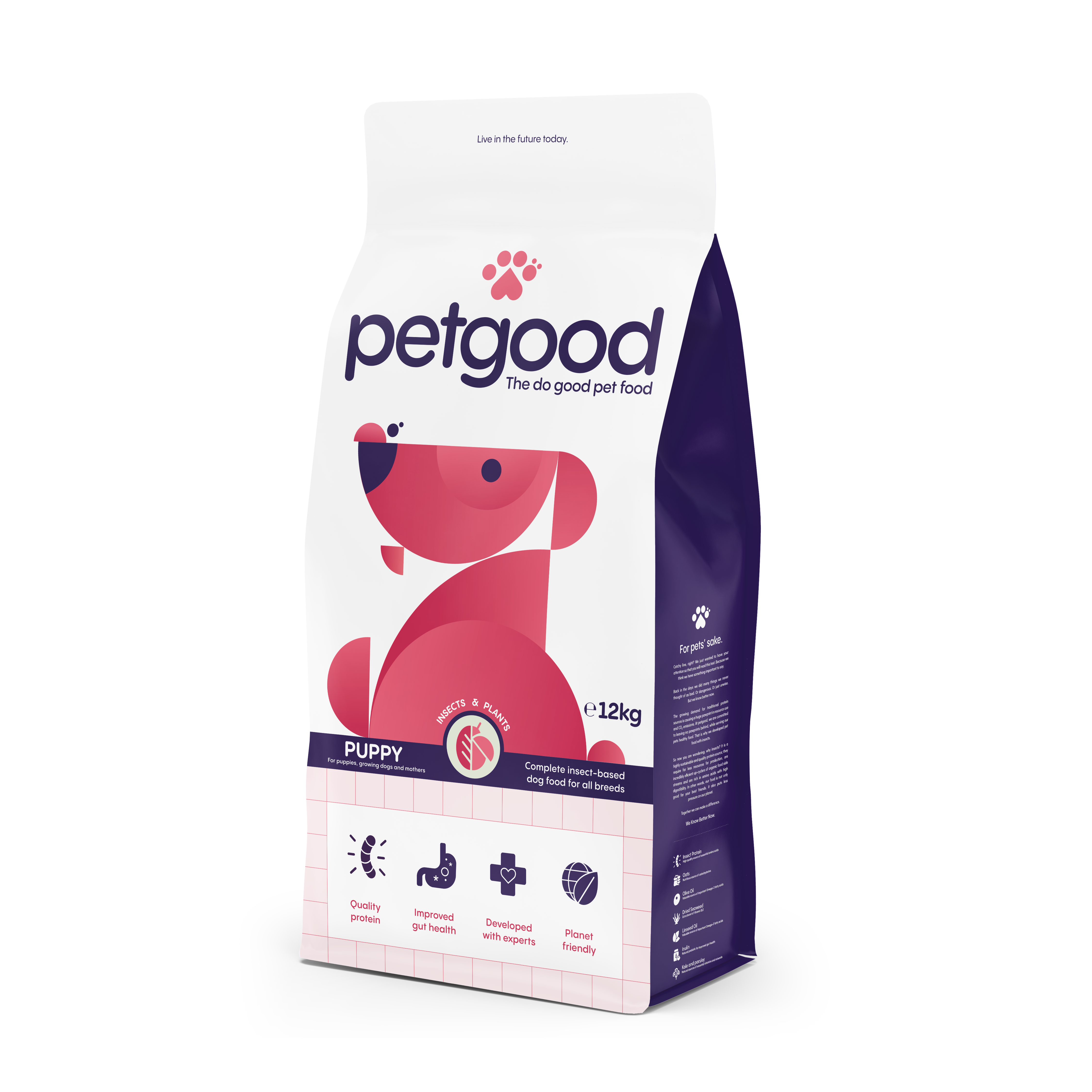 Petgood Insektbasert fullfôr for valper i alle størrelser