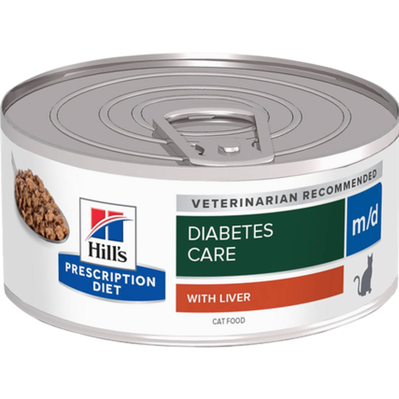Hills Prescription Diet Feline m/d Diabetes/Weight Minced Original Can - Wet Cat Food