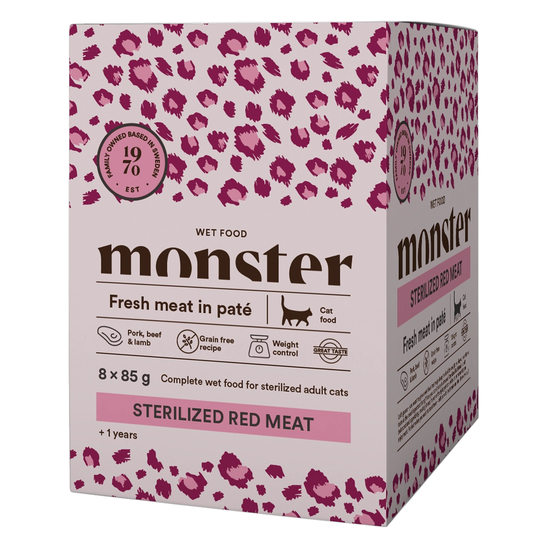 Monster Pet Food Monster Våtfôr Sterilized Red Meat