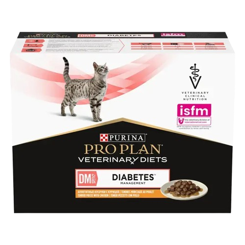 Purina Pro Plan Veterinary Diets Feline DM Chicken 10 x 85 g