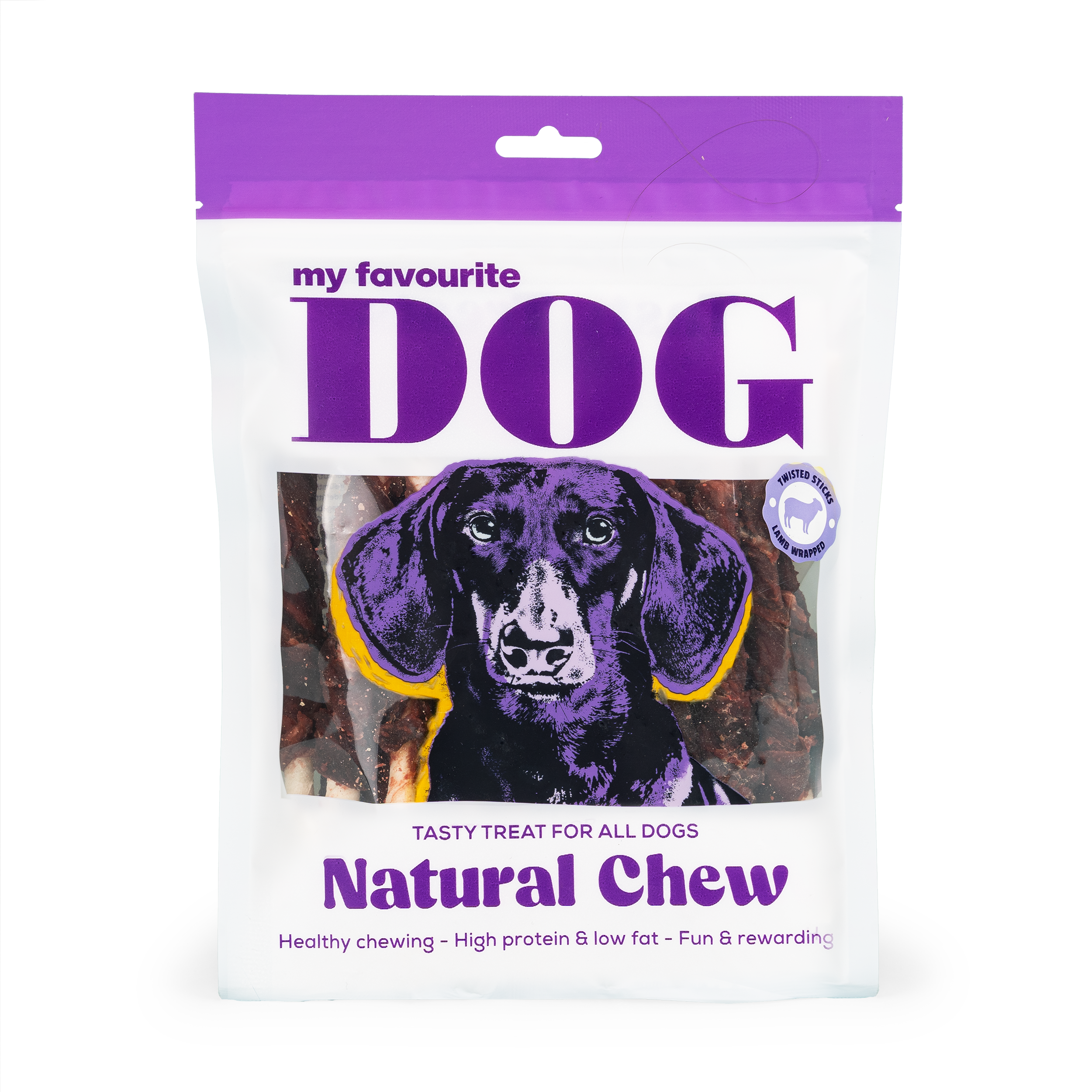 Twisted Rawhide Sticks - Lam 12 cm, 360 g, 30-pk