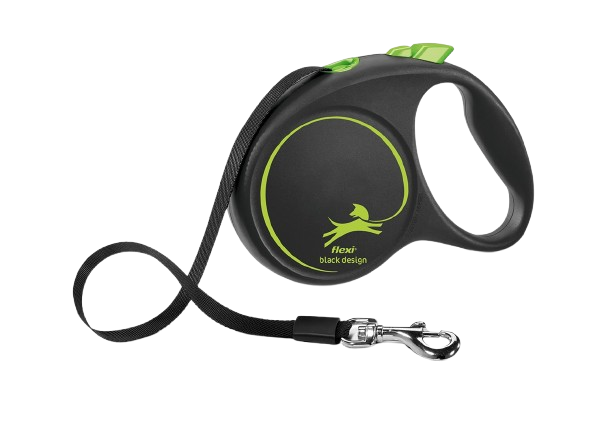 Flexi Rullebånd Svart Design Tape Grønn