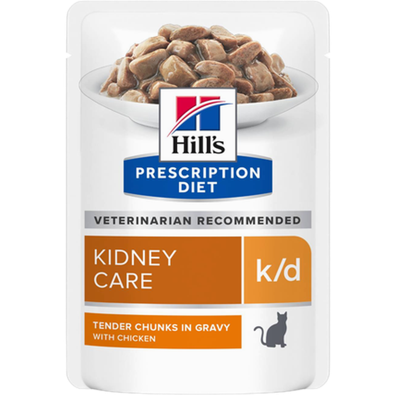Hill's Prescription Diet Feline k/d Kidney Care Chicken Pouch 12x85g
