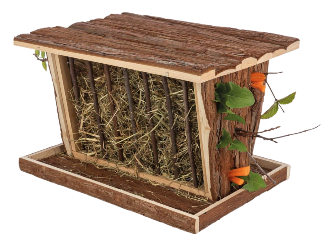 Høy hekk med gulv og tak i naturtre 40 × 22 × 30 cm