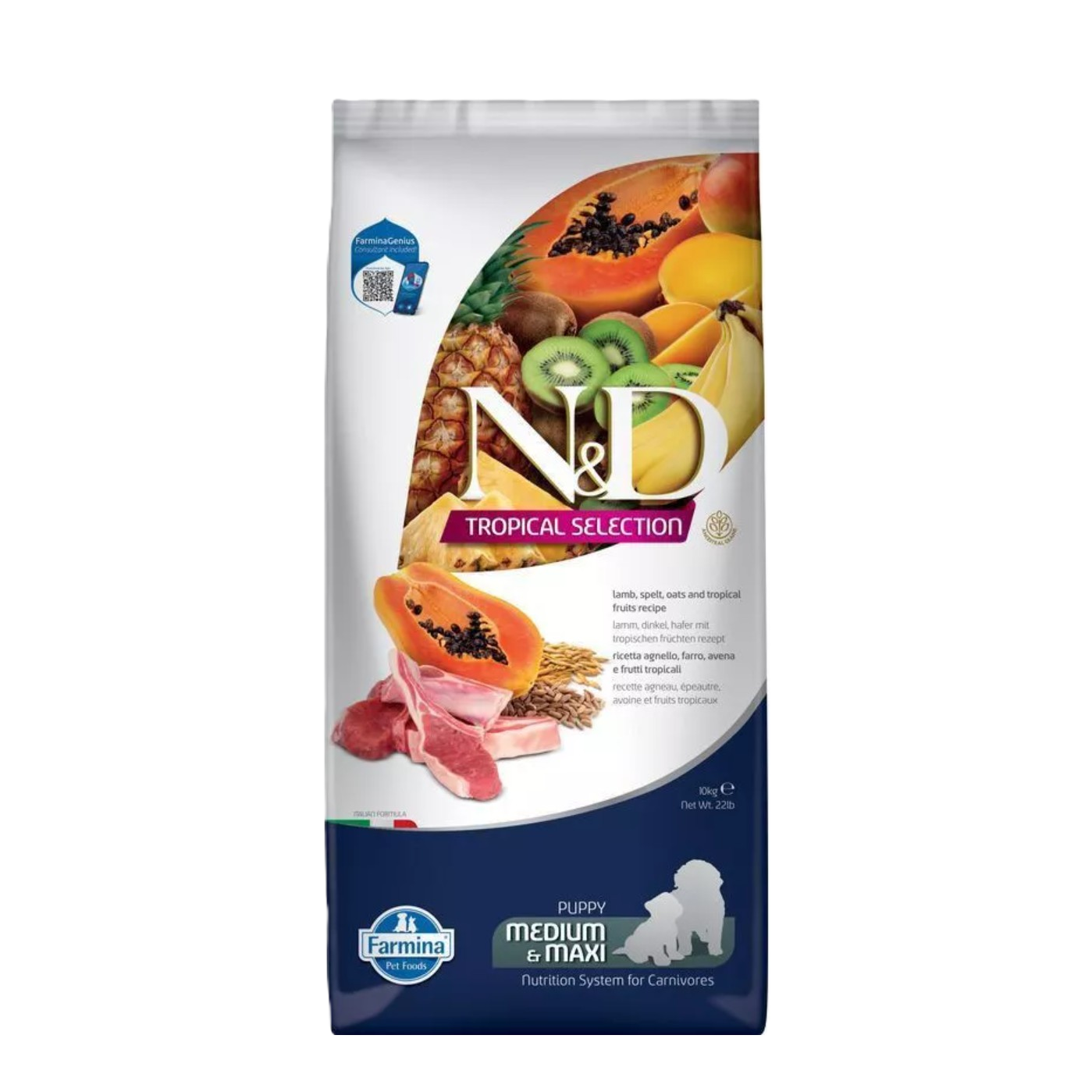 Farmina Dog N&D Tropical Selection Lamb Puppy Med/ Max 10 kg