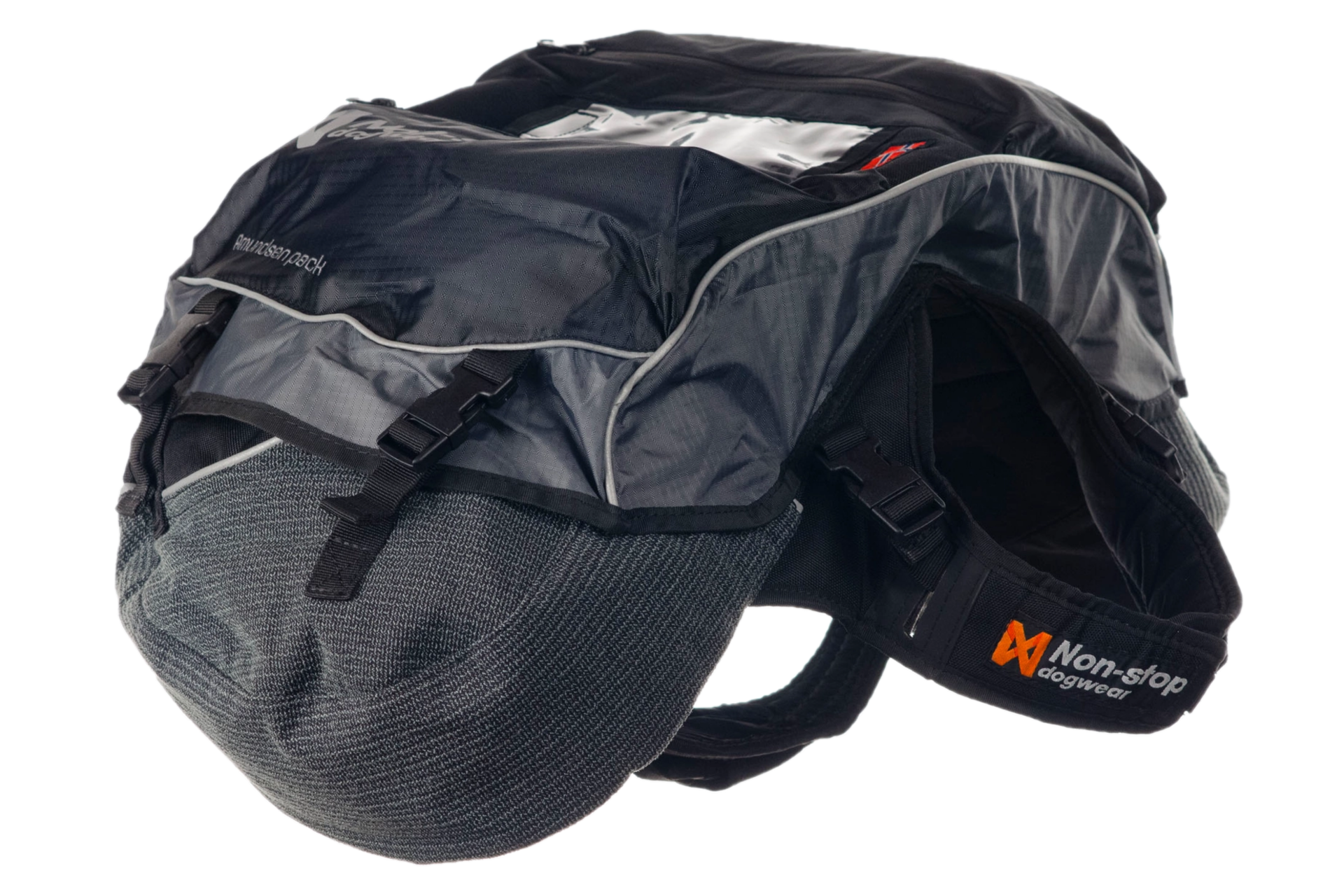 Non-Stop Dogwear Amundsen-pakke svart/grå 2XS