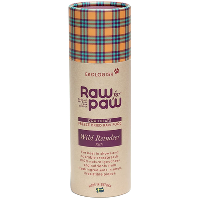 Raw for Paw Hundegodbiter med villrein 38 g