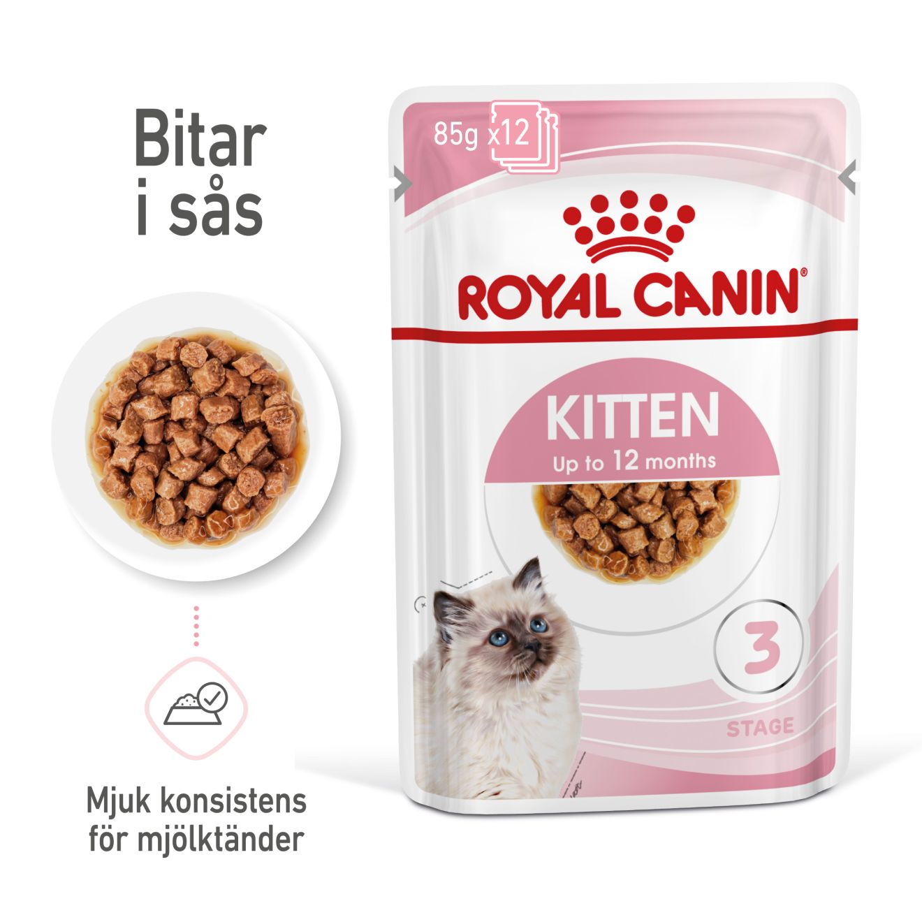 Kitten Gravy Våtfôr for kattunger 85 g x 12 stk
