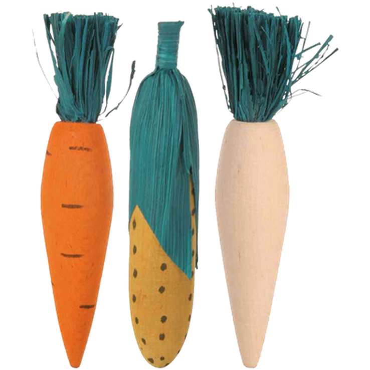 Trixie - Nibbling Wood-sett med halmblanding 10 cm - Smådyr - SnacksPetXL