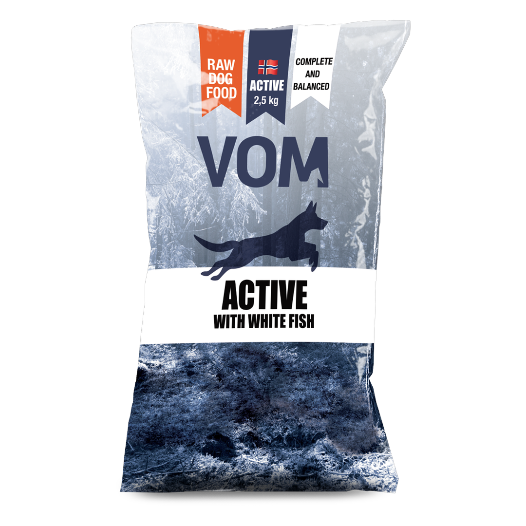 Vom og Hundemat Vom og Hundemat Ferskfôr Active White Fish Kjøttboller