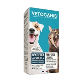 Kattetannkrem til å tygge hvit 30-pakning