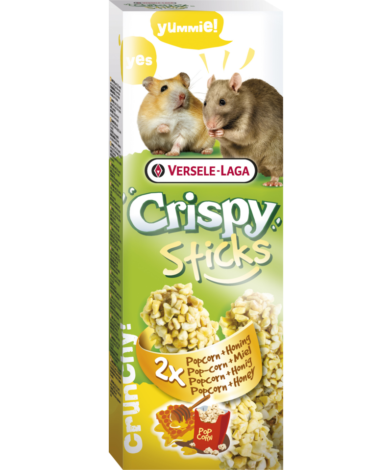 Versele-Laga CrispySticks Hamster-rotte-popcorn/honning 2-pk.