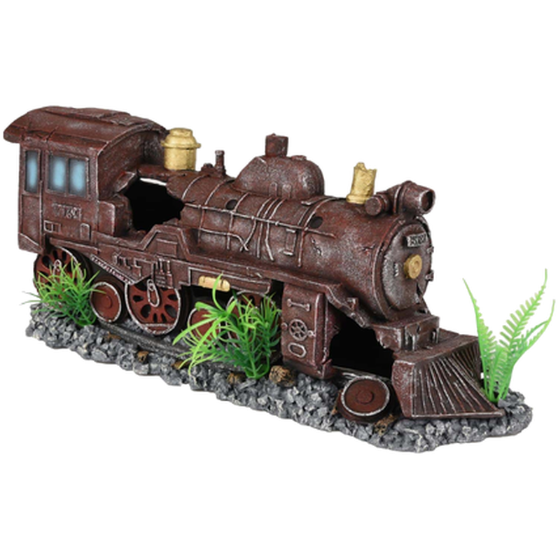 Aquarium Deco Hektor Lokomotiv Rød 35 x 10 x 15 cm