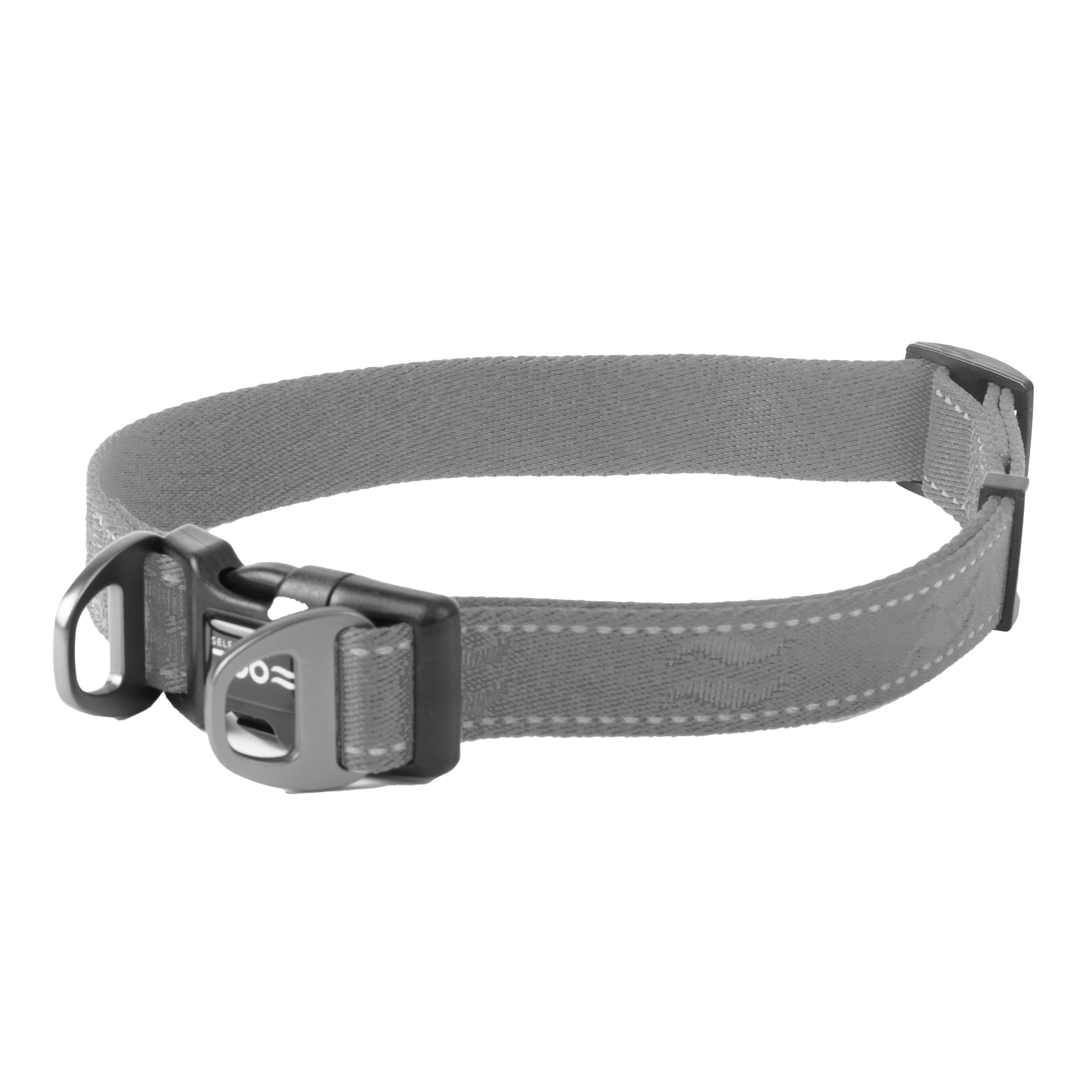 Hundehalsbånd Rufus justerbart, 25mmx38-66cm, Grå