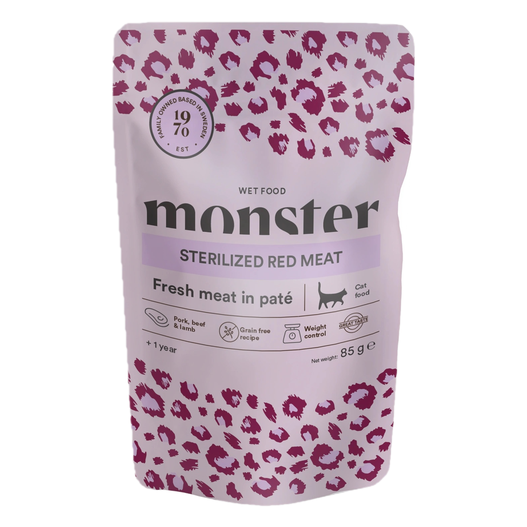 Monster Pet Food Monster Våtfôr Sterilized Red Meat