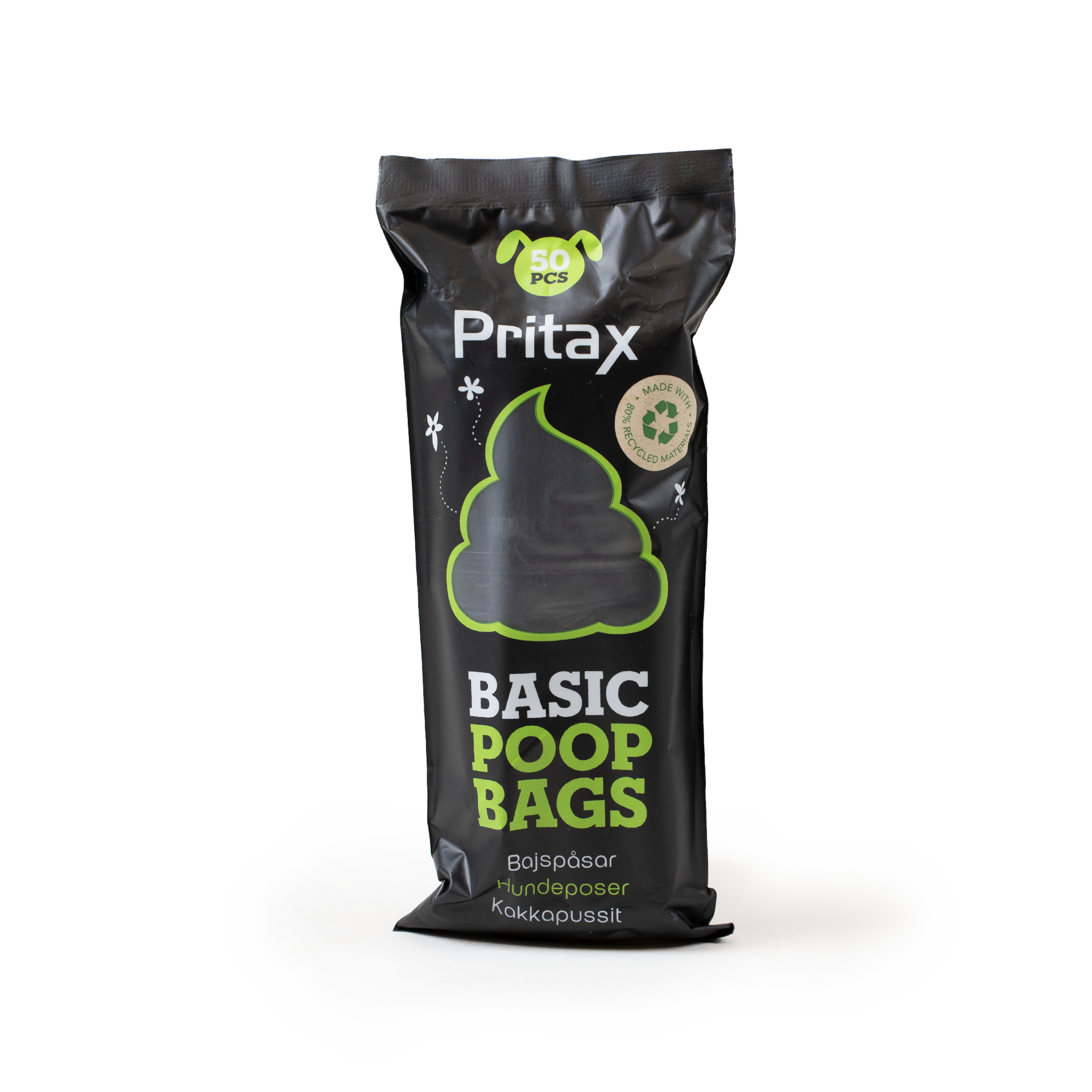 Pritax Bæsjeposer Basic 50-p Svart