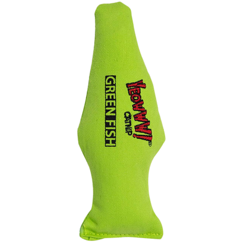 Yeowww! Catnip katteleketøy fisk grønn 18 cm