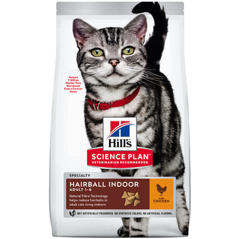 Hills Science Plan Hills Science Plan Feline Adult Hairball Indoor Chicken - Dry Cat Food 10 kg