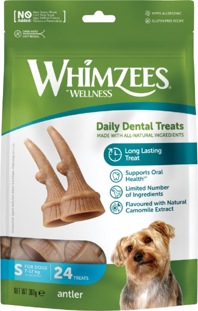 Whimzees Occupy Antler S, 24-pakning, 360 g