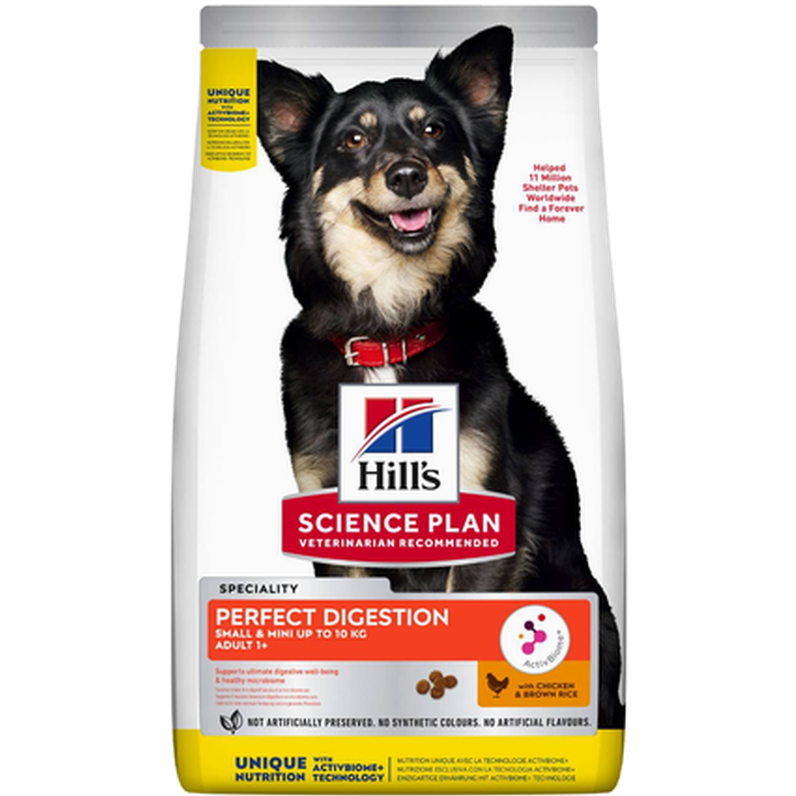 Hills Science Plan Adult Perfect Digestion Small & Miniature Chicken & Rice - Dry Dog Food