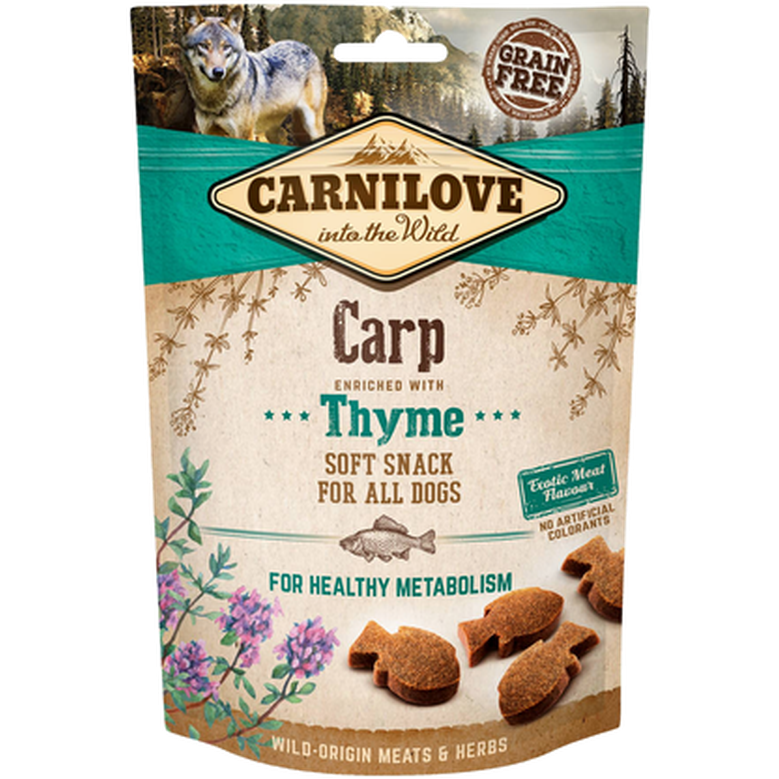 Dog Semi Moist Snack Carp & Thyme 200 g x 10 stk.