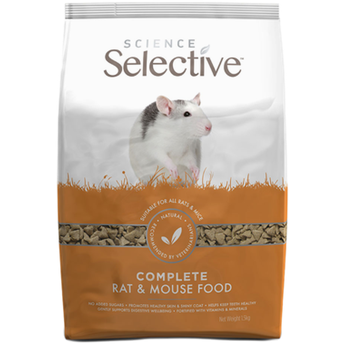 Supreme Selective - Science Selective rotte og mus 1,5 kg - SmådyrPetXL
