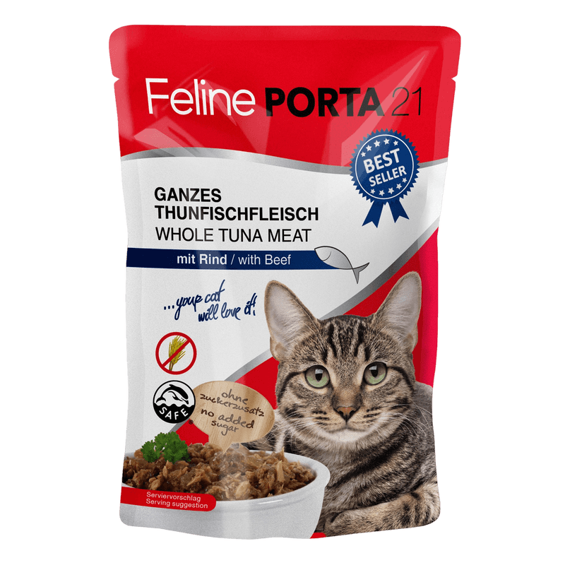 Feline Tunfisk med oksekjøtt Kattepose 100g