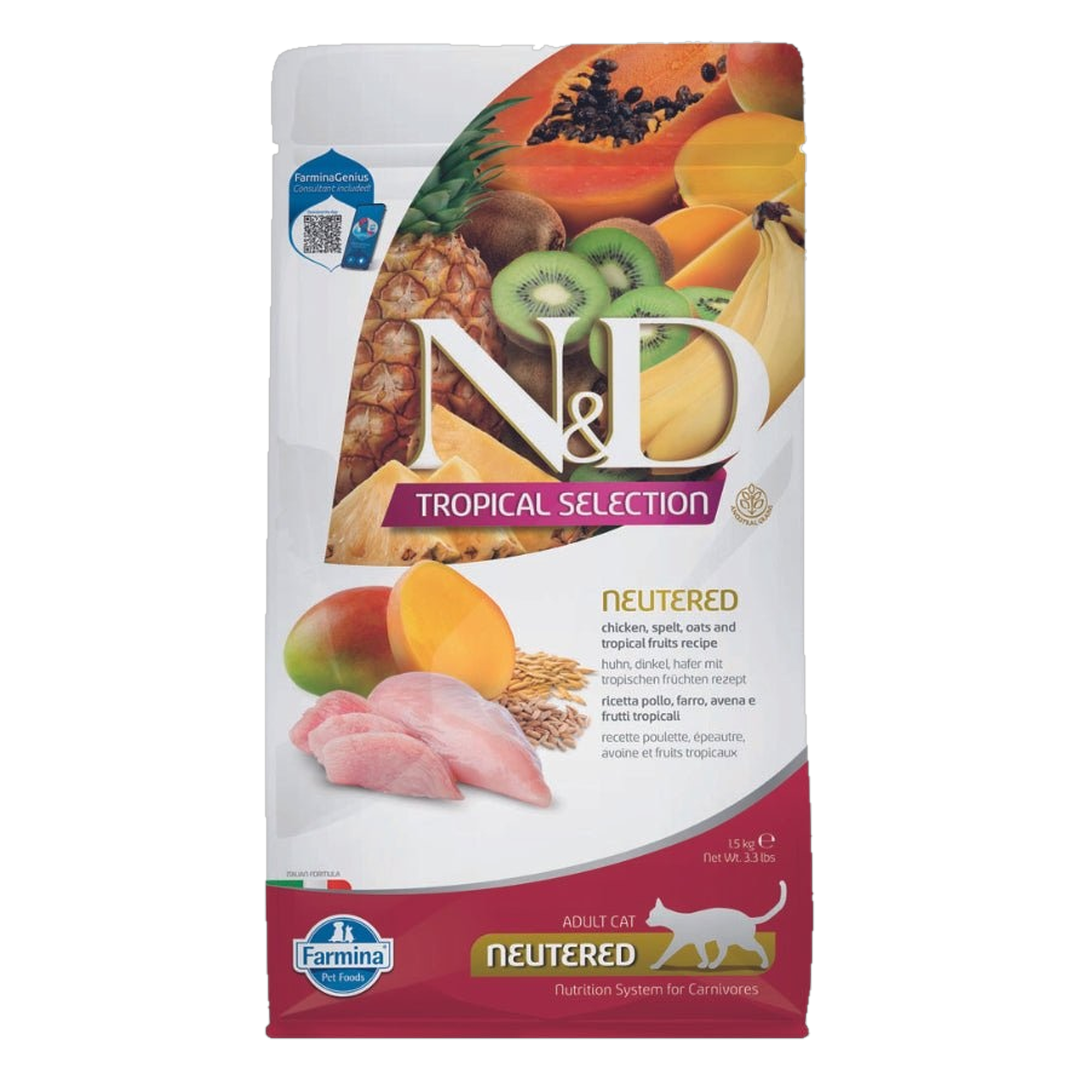 Farmina Farmina N&D Tropical Selection Tørrfôr Neutered Kylling 1,5 kg