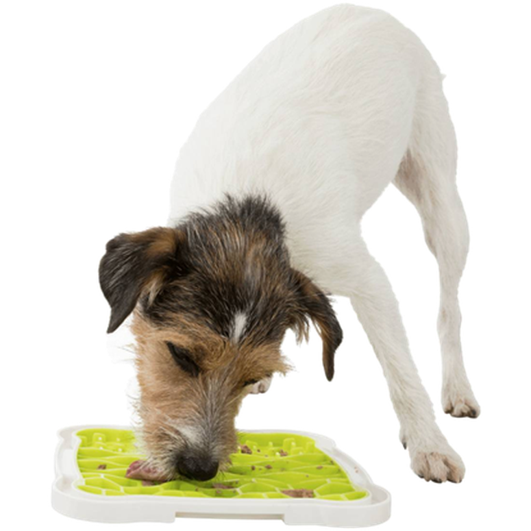 Lick'n'Snack-tallerken - aktivering av fôr Grønn 20x20 cm