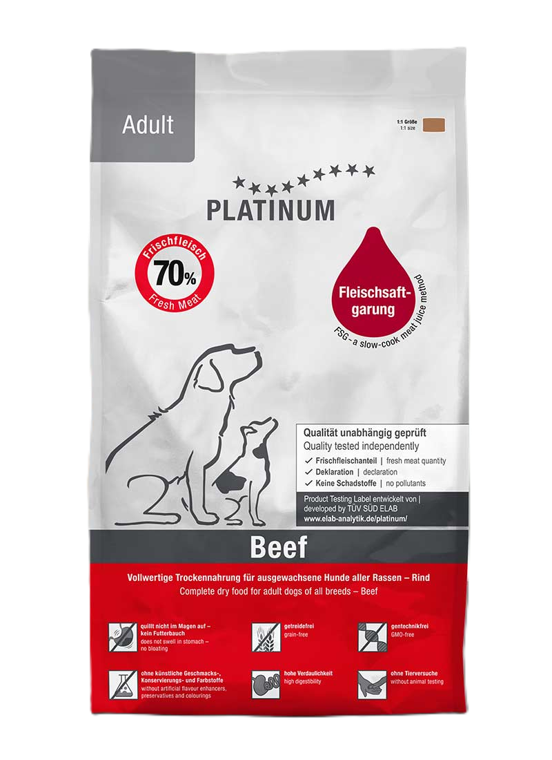 Platinum Adult Beef+Potato - Hundefôr