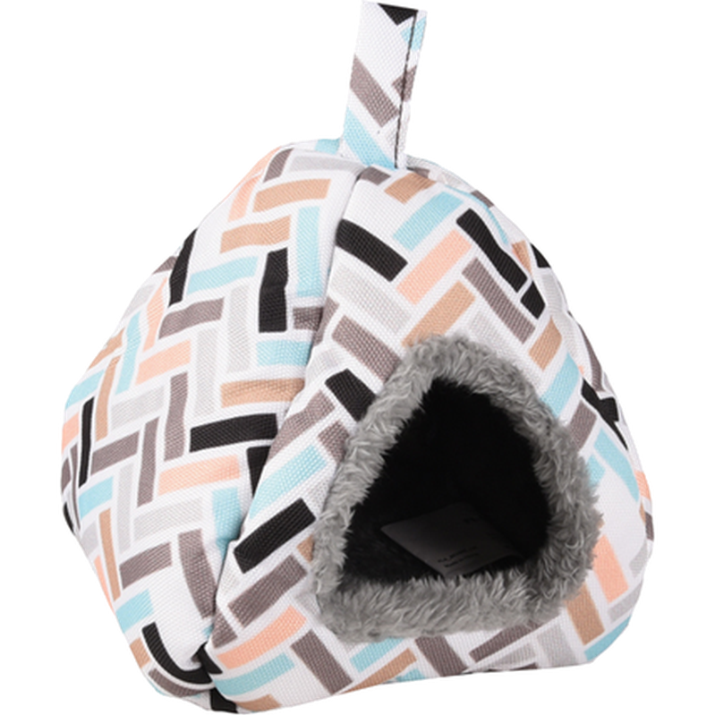 Flamingo - Hamster-iglo med Clavio-mønster 13 x 13 x 15 cm - Smådyr - Bur og luftegård - SårpleiePetXL