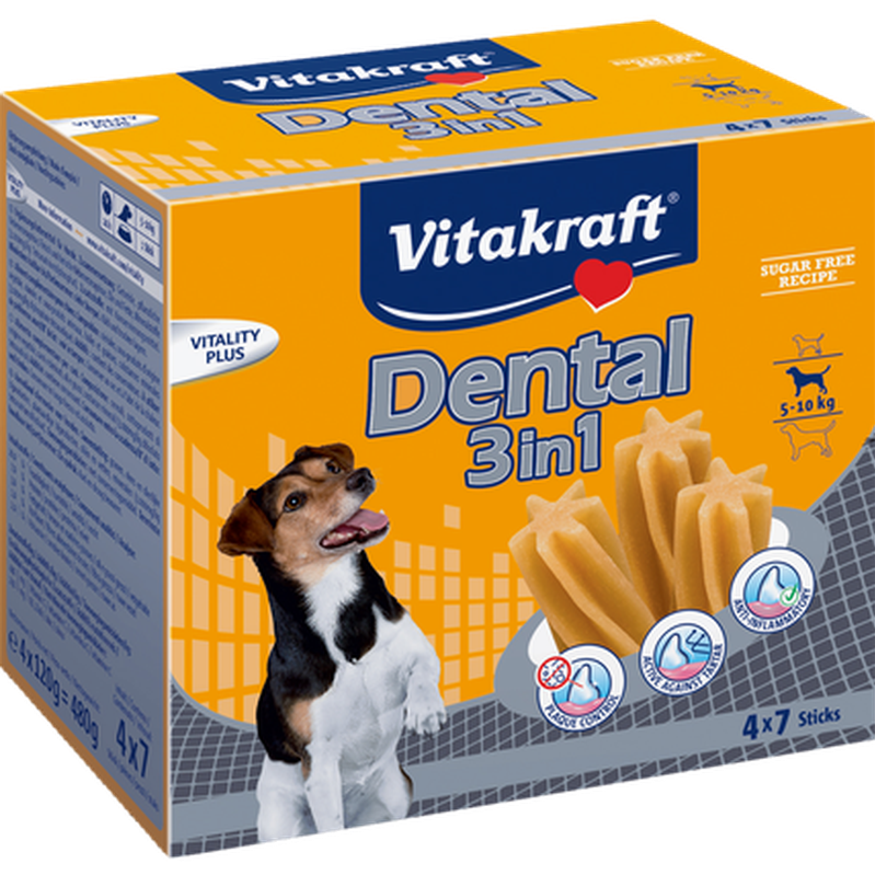 Vitakraft Tannpleie 3 i 1 Hund 28 stk.