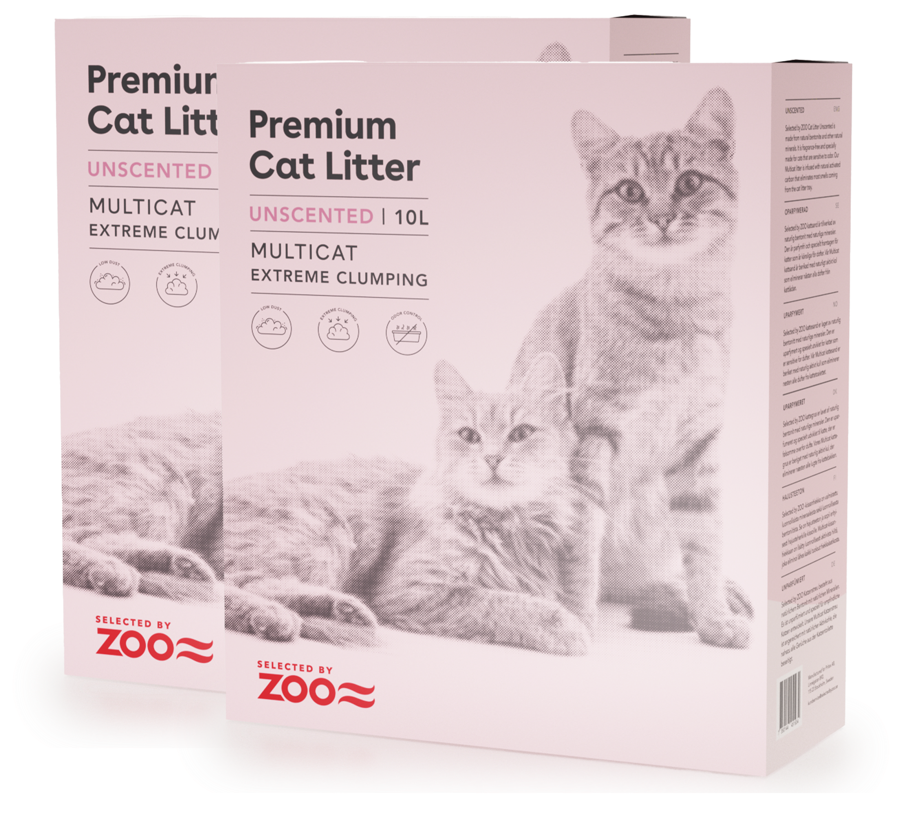Selected by ZOO - Kattesand uparfymert Multicat 10L x 2 - Katt - Toalett og kattesandPetXL