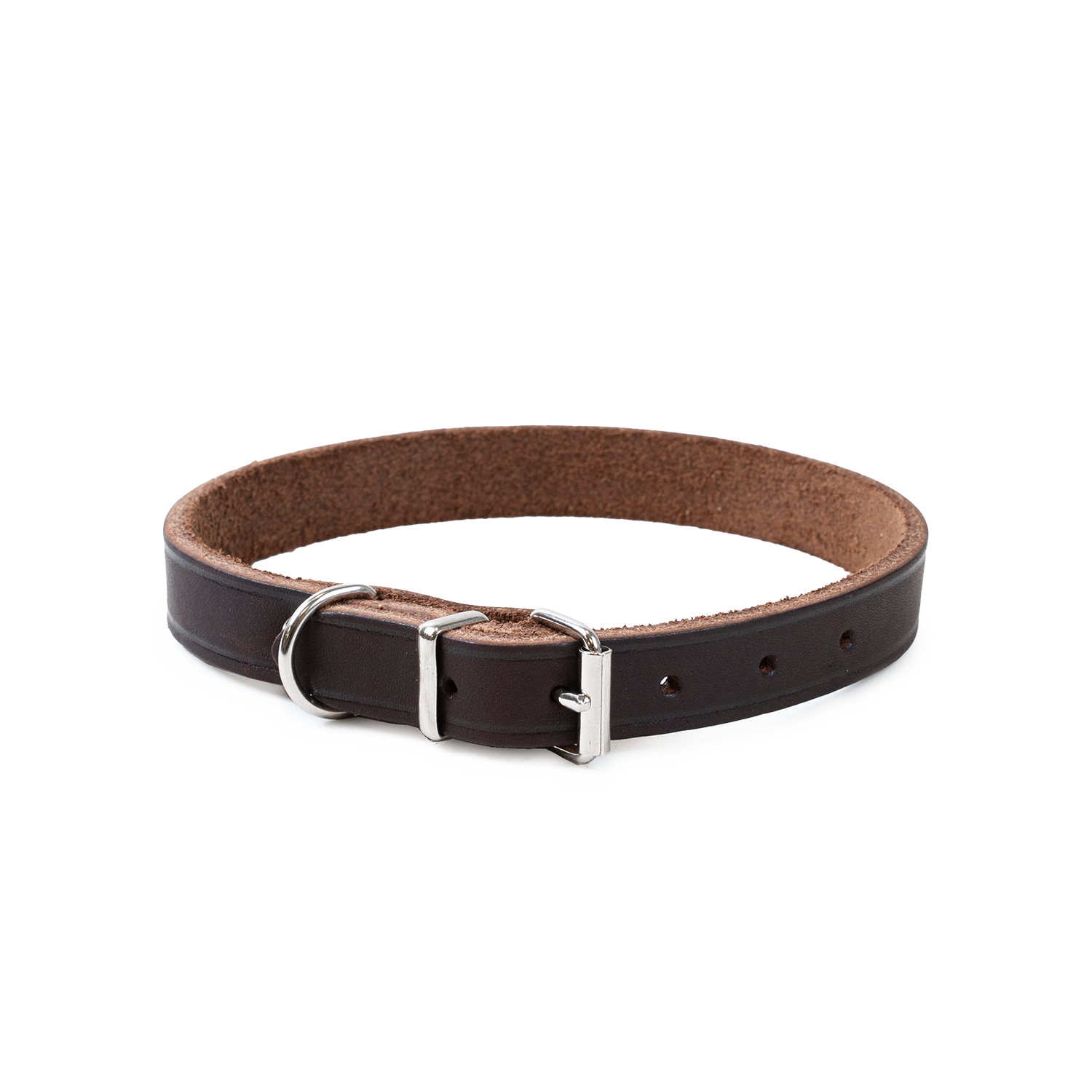 Halskjede i lær Hera justerbar brun 16 mm x 28-35 cm