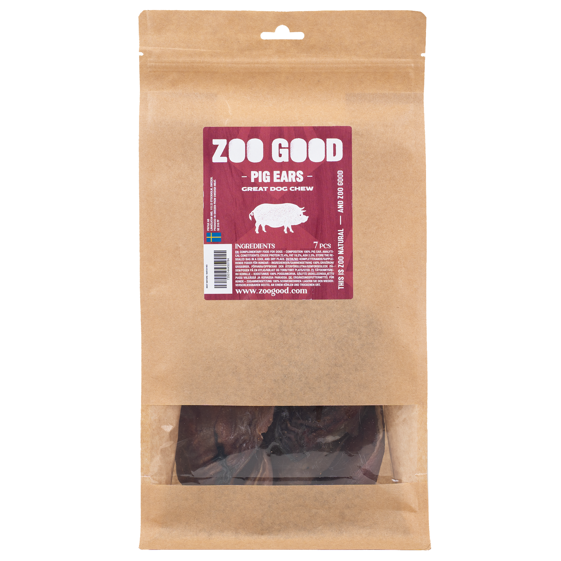 ZOO GOOD 7-pakning med griseører