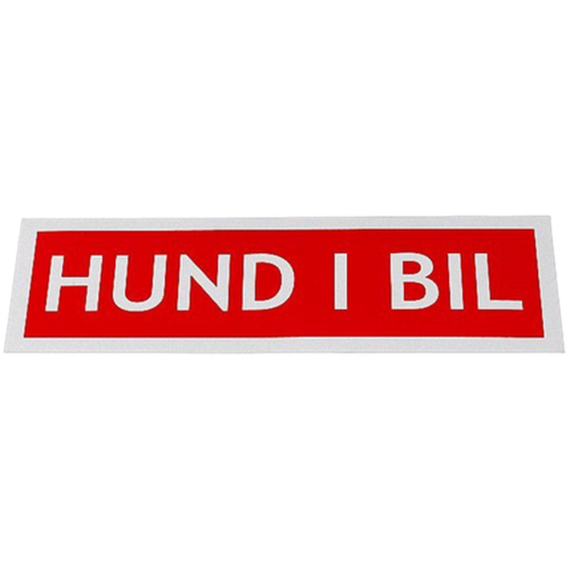 Pritax Hund i bil - magnetisk klistremerke Rød 30 x 8 cm