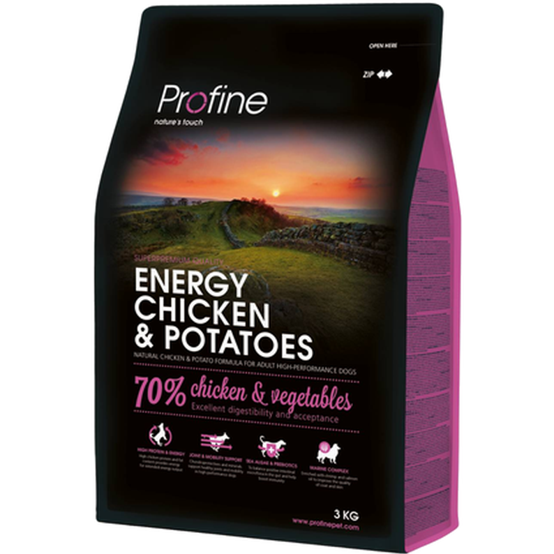 Tørrfôr til hund Energy Kylling & Poteter 3 kg