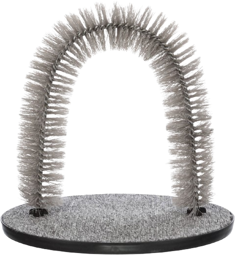 Massasje og pelsbøyle, katt, 36 × 33 cm, grå