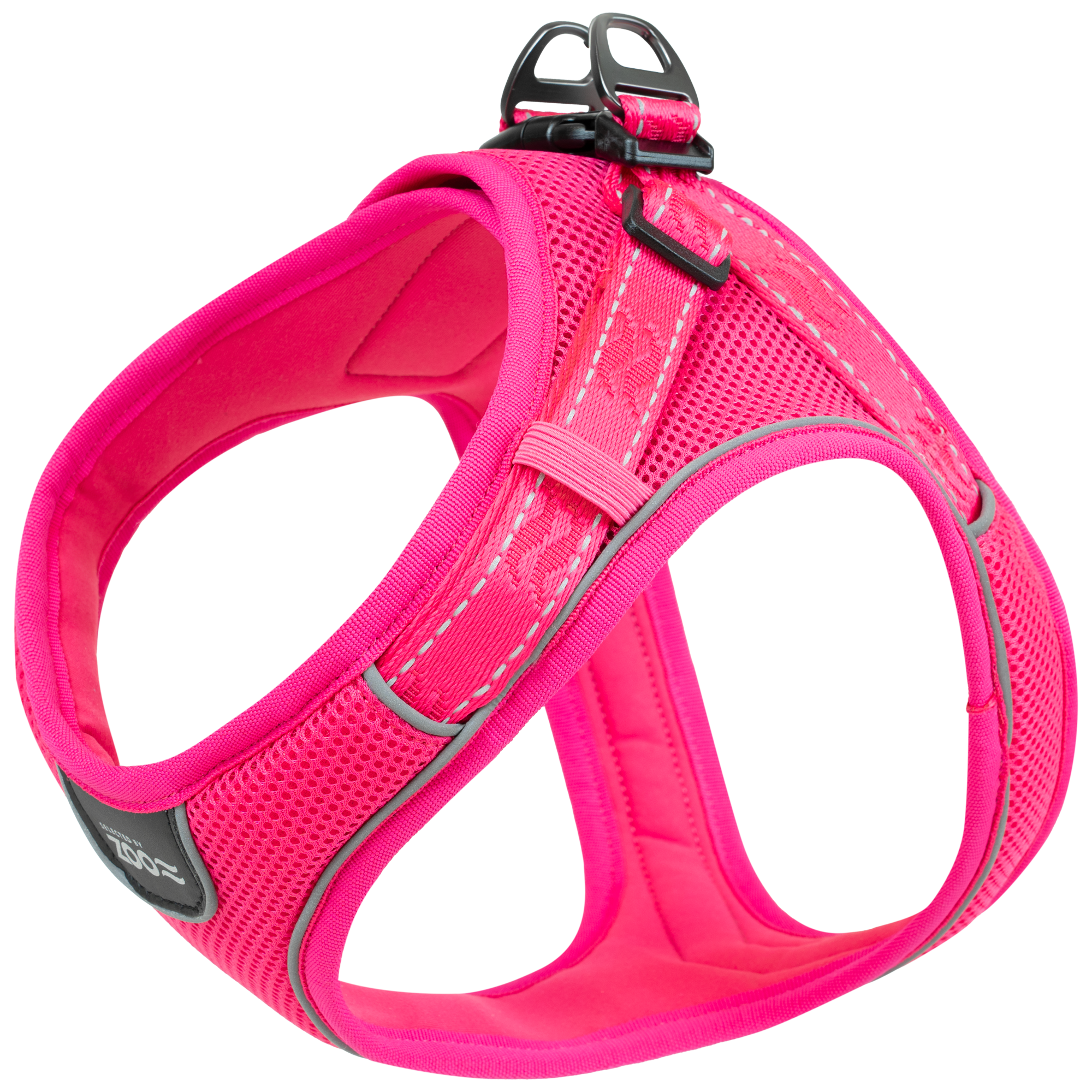 Sele Rufus Soft justerbar M Hals 20 mm x 40-50 cm Bryst 20 mm x 52-62 cm Rosa