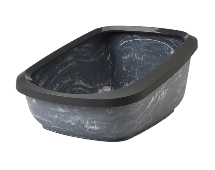Kattesandkasse Aseo Jumbo Marble, 67,5x48,5x29cm, Grå/Hvit