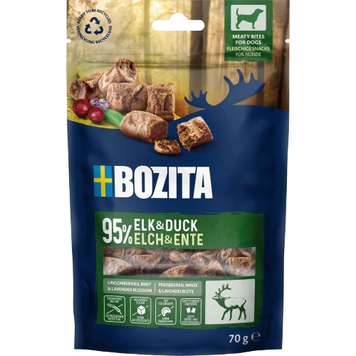 Bozita Hund Snacks Meaty Bites Elg & And 70 g