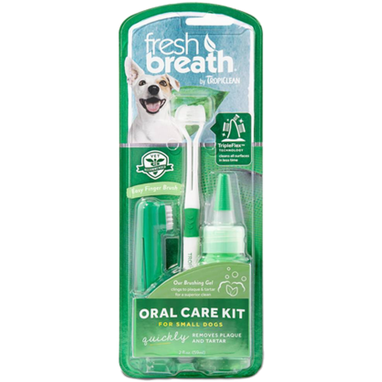 TropiClean Fresh Breath Oral Care Kit Small Dog Green 59 ml