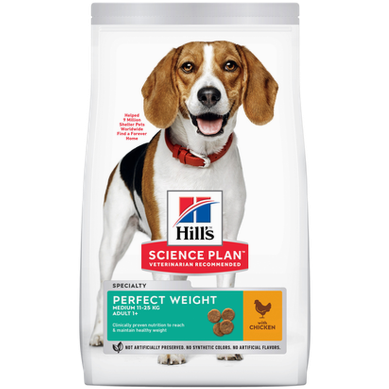 Hills Science Plan Adult Perfect Weight Medium Chicken - Dry Dog Food