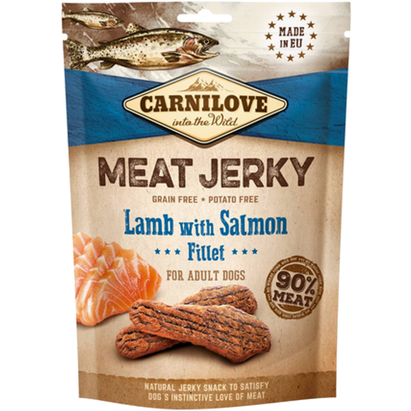Carnilove Tørket lammekjøtt med laksefilet 100 g