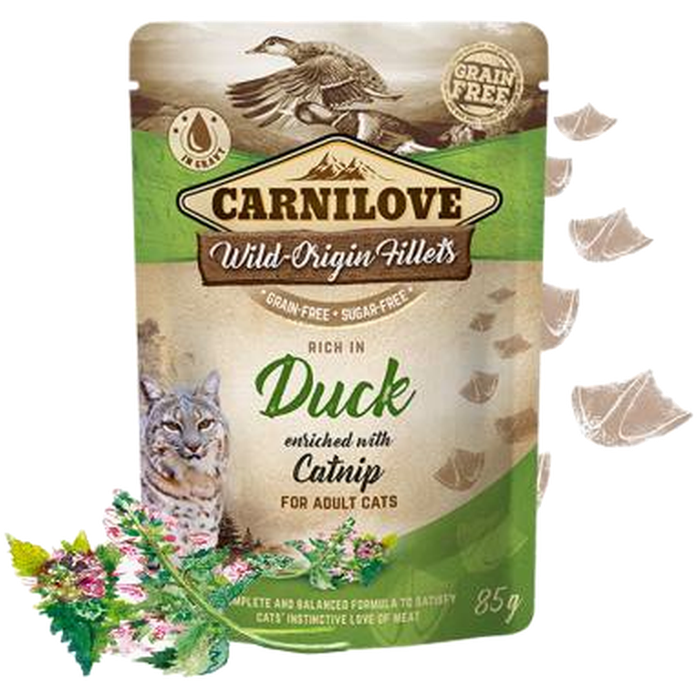 Cat Pouch Duck beriket med kattemynte 85 g