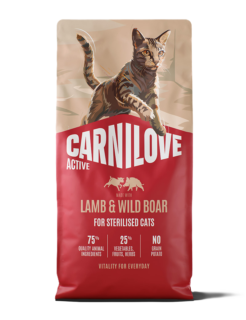 Active Cat Lamb & Wild boar for Sterilised Adult All Breeds