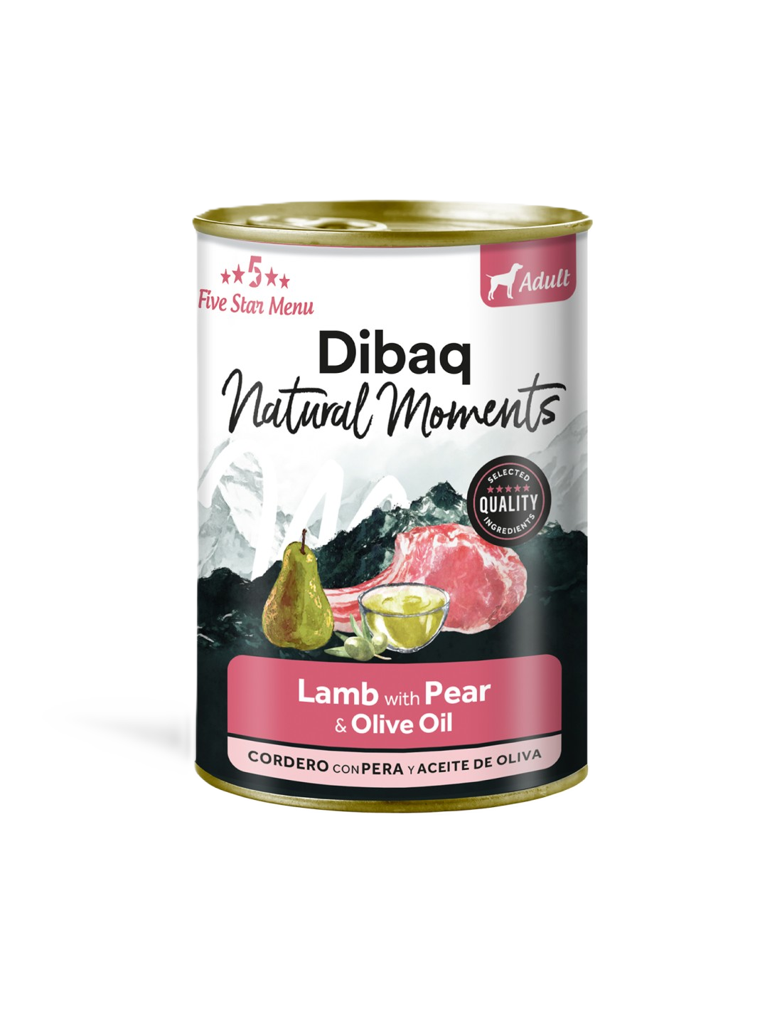 DIBAQ Natural Moments Dog Adult Lamb With Pear 380gr