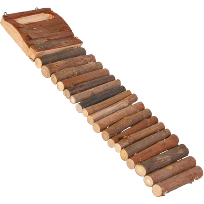 Trixie Natural Living-stige med matskål Brun 7 x 27 cm