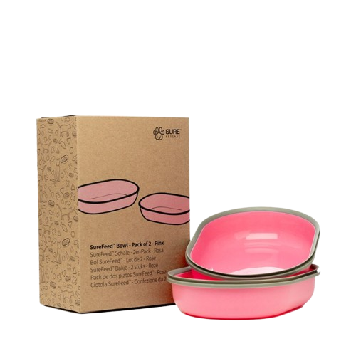 Ekstra matskål - Rosa / Udelt 2-pakning