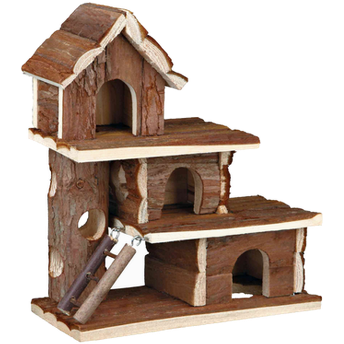 Trixie Natural Living Tammo-hus i naturlig tre brun 25 x 30 x 12 cm